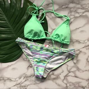 Victoria’s Secret Swim Neon Green Braided Bikini
